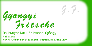 gyongyi fritsche business card
